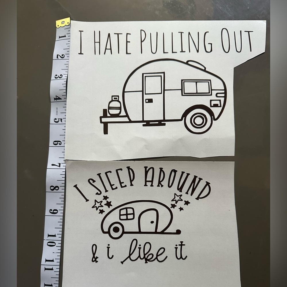 ⭐️ 3 for $15.00 ⭐️ Funny Camper permanent vinyl Decals